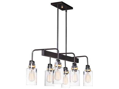 Maxim Lighting Magnolia 6-Light Bronze Gold Glass Bell Island Pendant