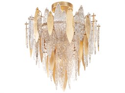 Meyda Gothic 3-Light Black Crystal Semi Flush Mount | MY133099