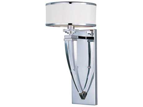 Maxim Lighting Metro 1-Light Polished Chrome Crystal Glass Wall Sconce