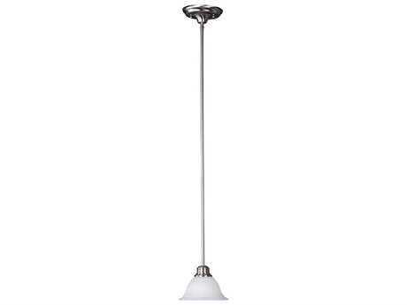 Maxim Lighting 1-Light Satin Nickel Glass Bell Mini Pendant