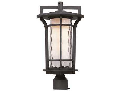 Maxim Lighting Oakville & Water Glass Incandescent Outdoor Post Light