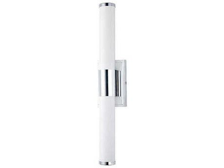 Maxim Lighting Optic 1-Light Polished Chrome White Glass LED Vanity Light