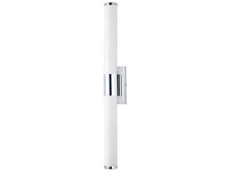 Maxim Lighting Optic 1-Light Polished Chrome Nickel Glass LED Vanity Light