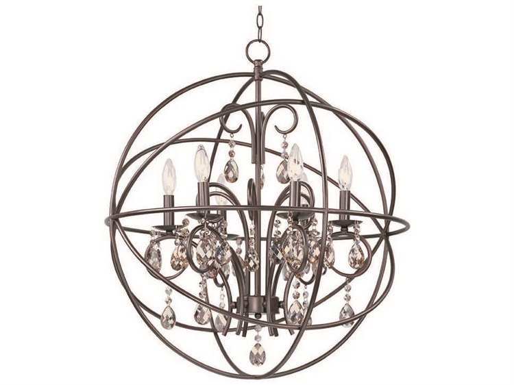 Maxim Lighting Orbit Oil Rubbed Bronze SixLight 25 Wide Chandelier