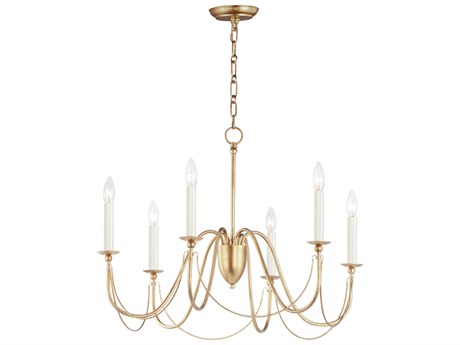 Maxim Lighting Plumette 6-Light Gold Leaf Candelabra Chandelier