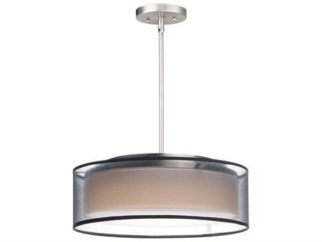 Maxim Lighting Prime 3-Light Satin Nickel LED Drum Pendant