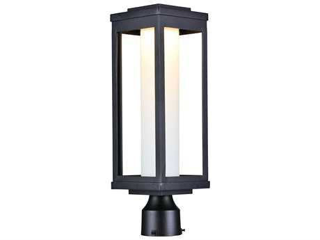 Maxim Lighting Salon with Satin White Glass LED Outdoor Post Light