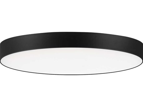 Maxim Lighting Trim 1-Light Black LED Round Flush Mount