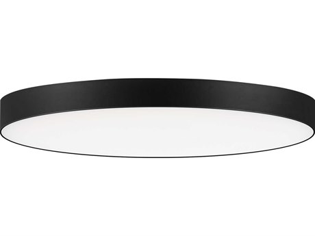 Maxim Lighting Trim 1-Light Black LED Round Flush Mount