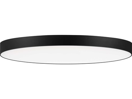 Maxim Lighting Trim 1-Light Black LED Round Flush Mount