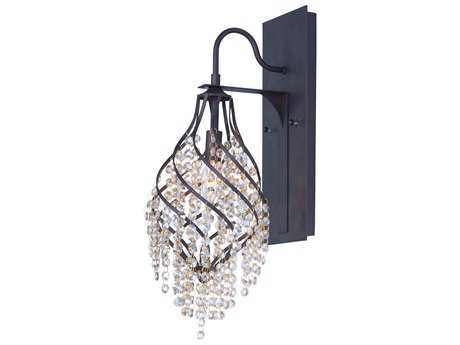 Maxim Lighting Twirl Oil Rubbed Bronze Glass Wall Sconce