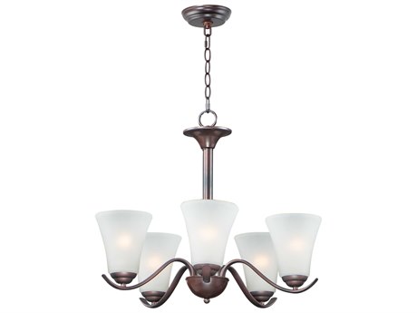 Maxim Lighting Vital 5-Light Bronze Glass Bell Chandelier