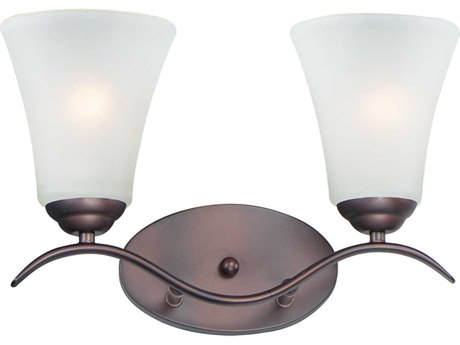 Maxim Lighting Vital 2-Light Bronze Glass Vanity Light