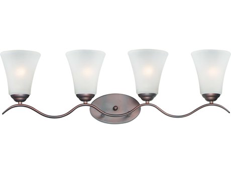 Maxim Lighting Vital 4-Light Bronze Glass Vanity Light