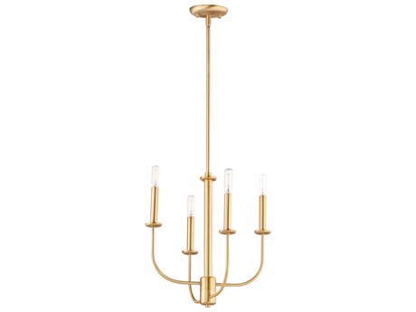 Maxim Lighting Wesley 4-Light Satin Brass Candelabra Chandelier