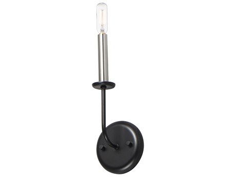 Maxim Lighting Wesley 1-Light Black Satin Nickel Wall Sconce