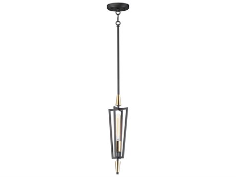 Maxim Lighting Wings 1-Light Black Satin Brass Mini Pendant