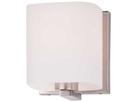 Maxim Lighting Wrap 1-Light Satin Nickel Glass Wall Sconce