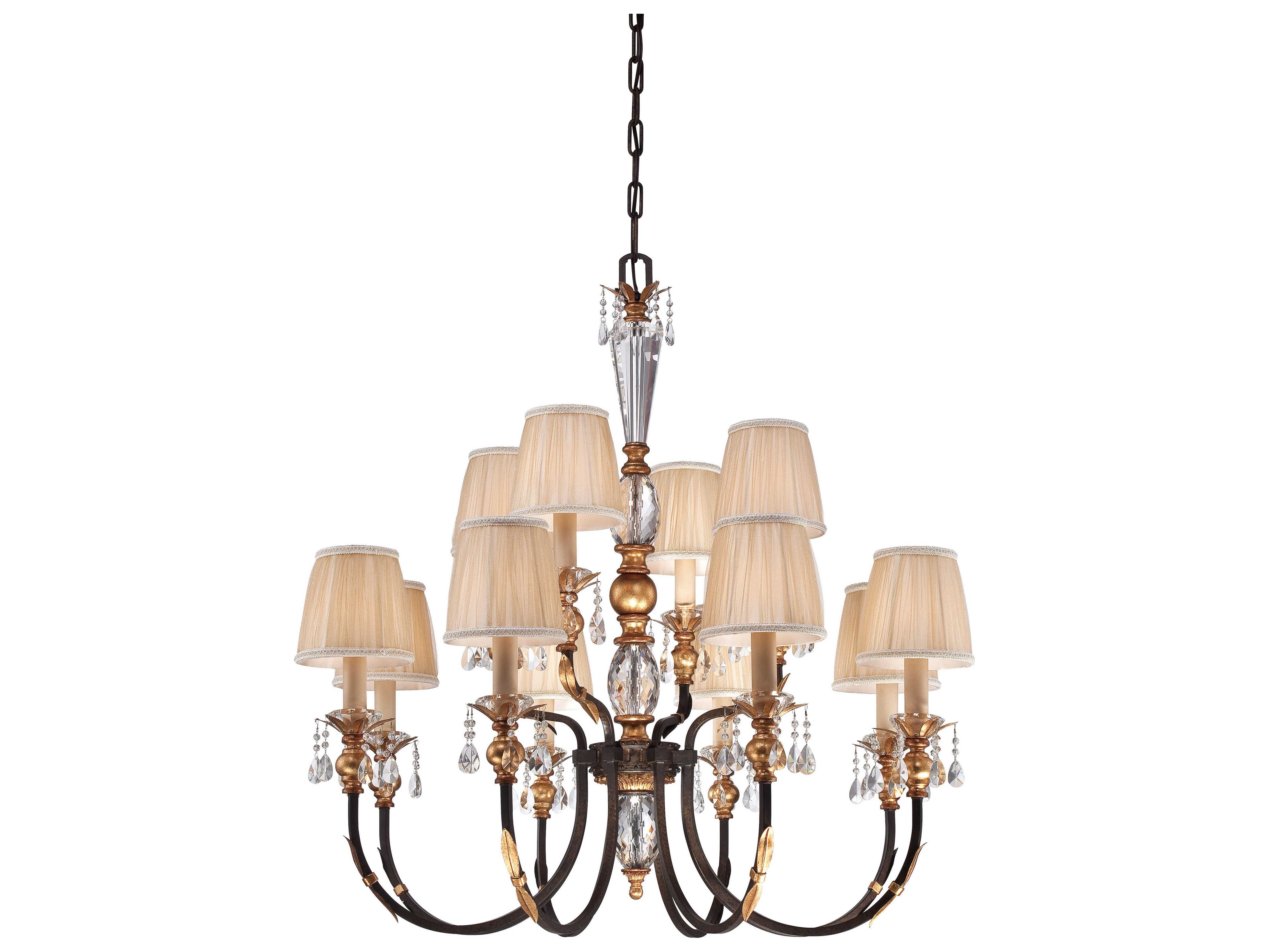 Metropolitan Lighting Bella Cristallo French Bronze with Gold Highlight ...