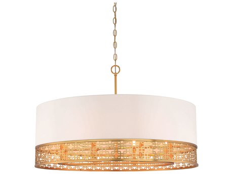 Metropolitan Blairmoor 8-Light Honey Gold Drum Pendant