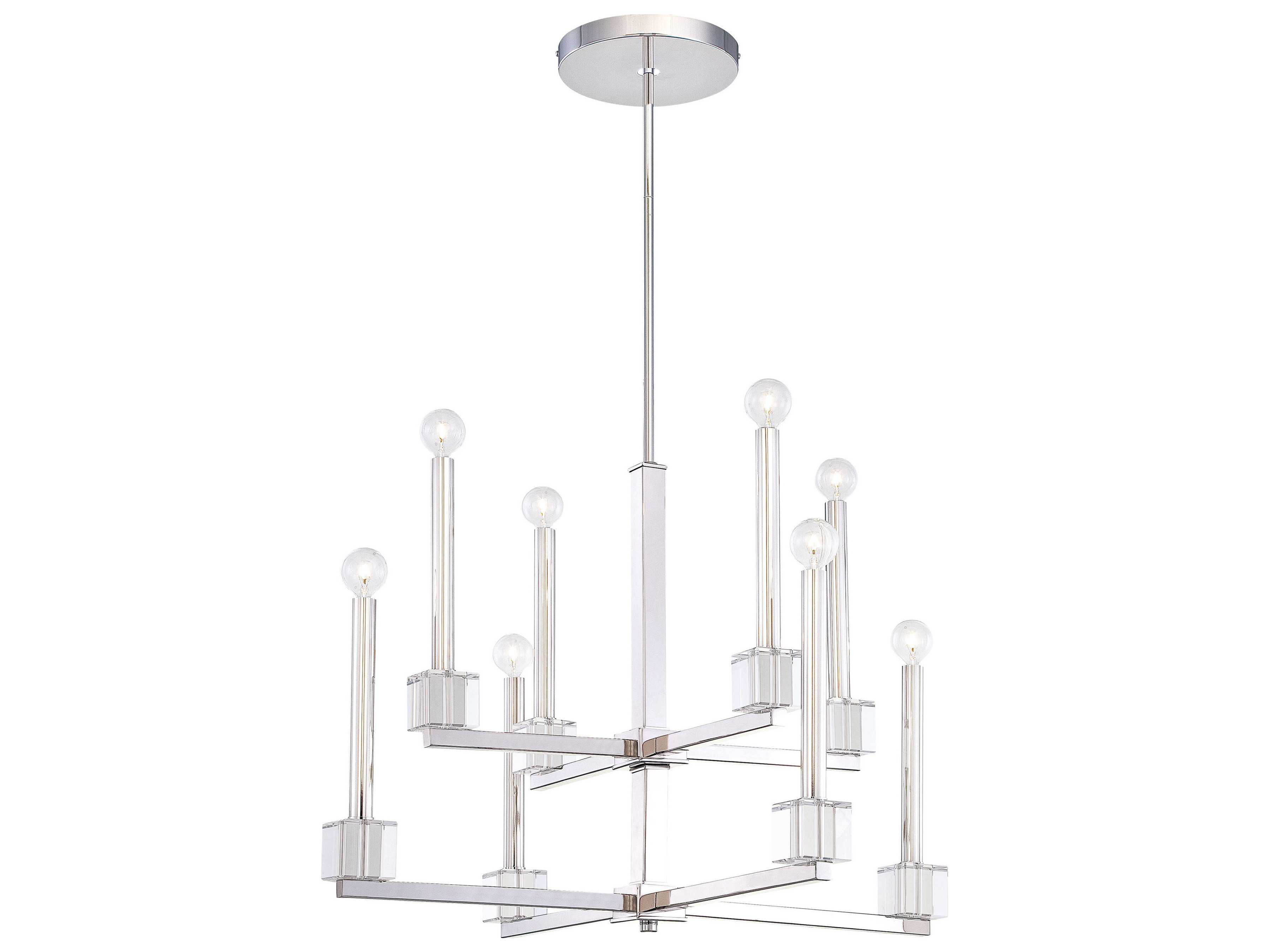 Metropolitan Lighting Chadbourne Polished Nickel EightLights 29'' Wide