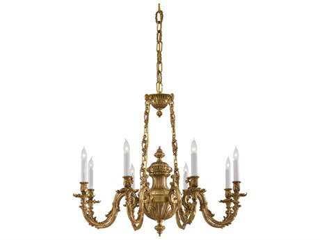 Metropolitan 8-Light Classic Brass Candelabra Chandelier