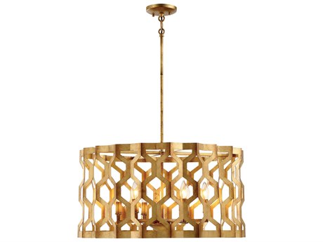 Metropolitan Coronade 6-Light Pandora Gold Leaf Pendant