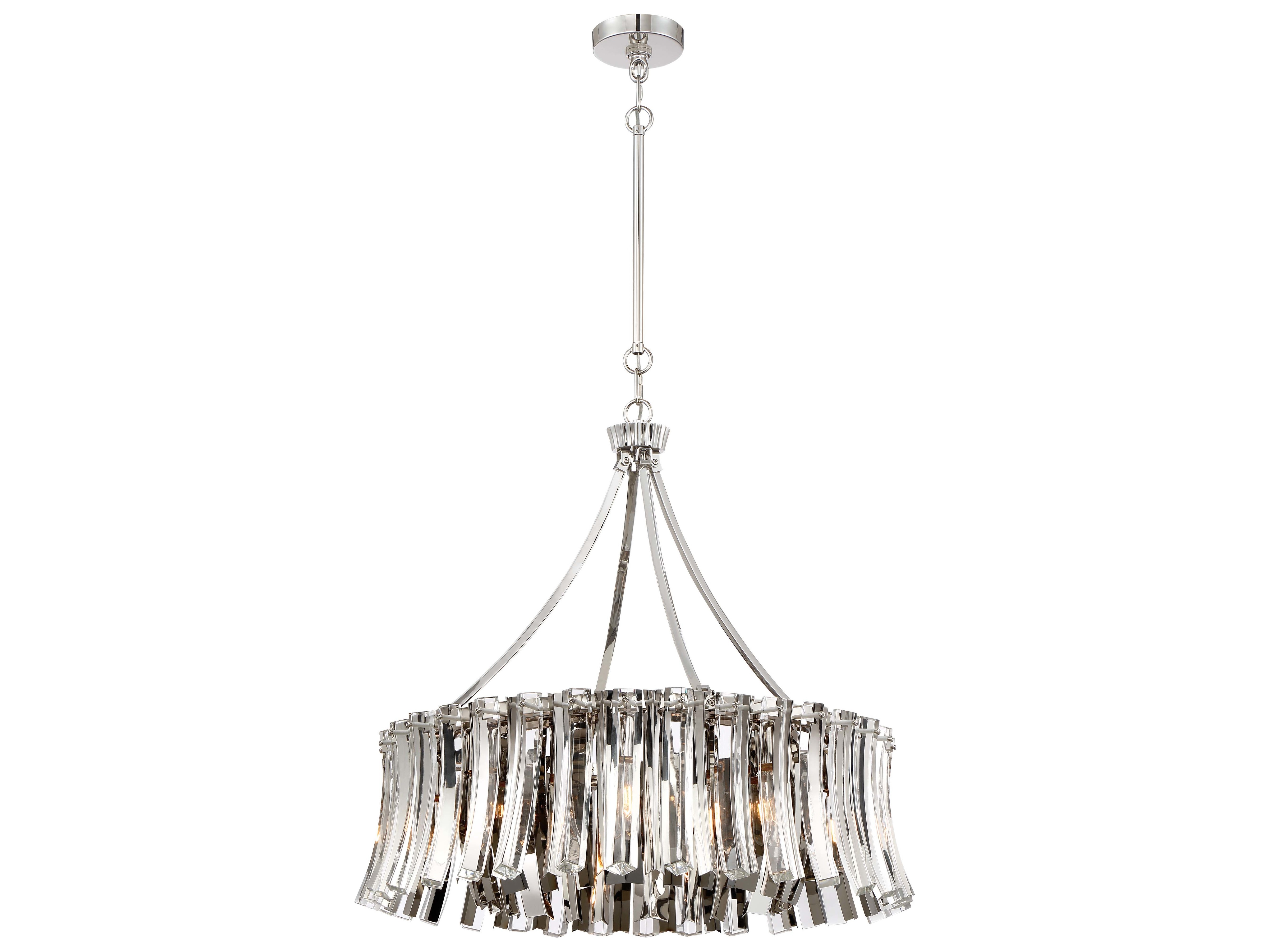 Metropolitan Lighting Elegance Royale Polished Nickel 29'' Wide Crystal