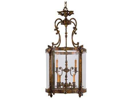 Metropolitan Foyer 9-Light Antique Bronze Patina Glass Pendant