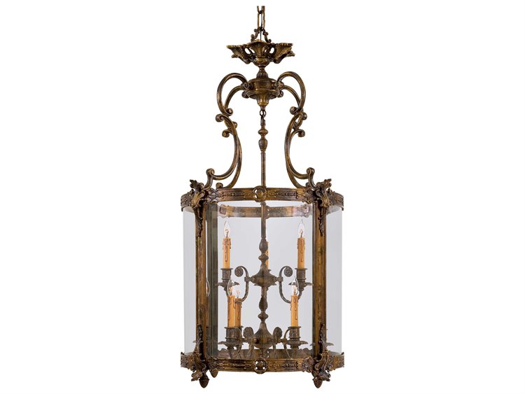 Metropolitan Foyer 9-Light Antique Bronze Patina Glass Pendant
