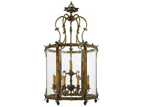 Metropolitan Foyer 8-Light Antique Bronze Patina Glass Pendant