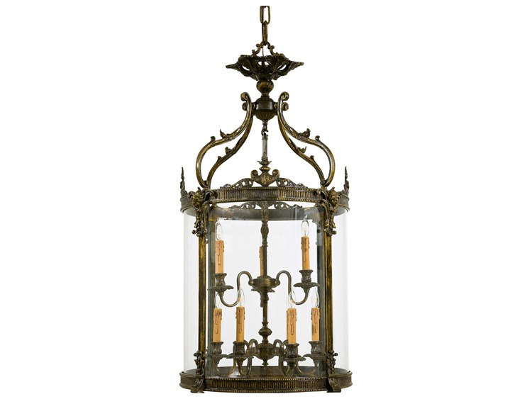 Metropolitan Foyer 9-Light Oxide French Gold Glass Pendant
