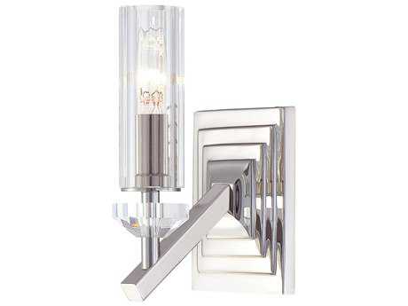 Metropolitan Fusano Polished Nickel Glass Wall Sconce