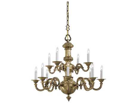 Metropolitan 12-Light Classic Brass Candelabra Chandelier