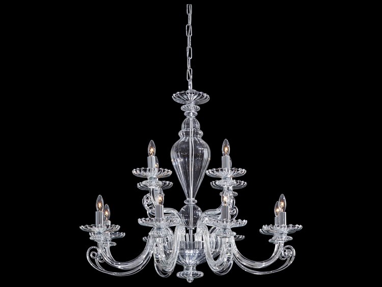 Metropolitan 12-Light Chrome With Clear Glass Candelabra Chandelier