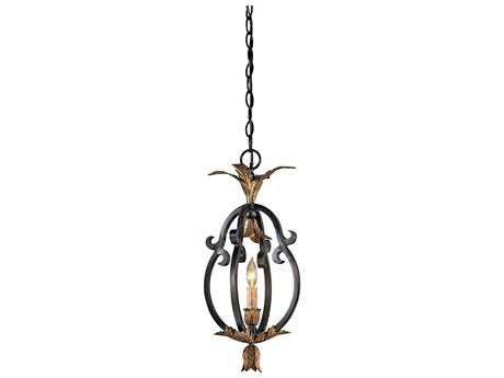 Metropolitan Montparnasse 1-Light French Black With Gold Leaf Highlight Pendant