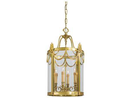 Metropolitan 4-Light Dore Gold Glass Pendant