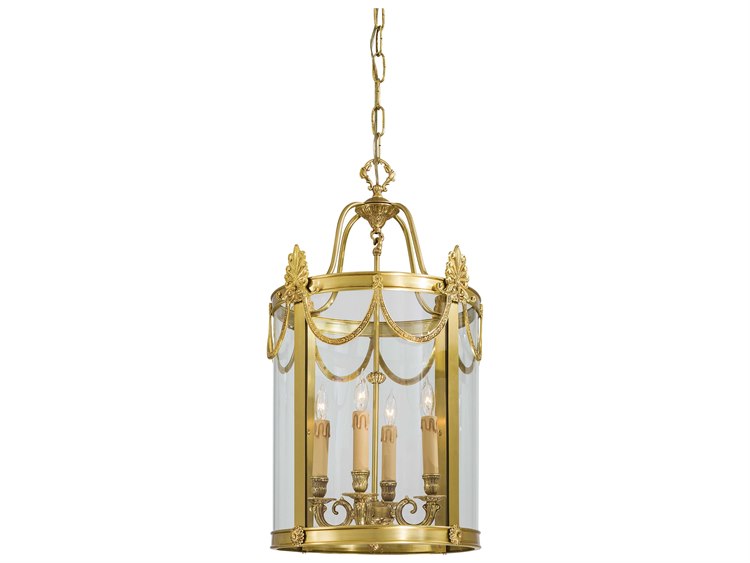 Metropolitan 4-Light Dore Gold Glass Pendant