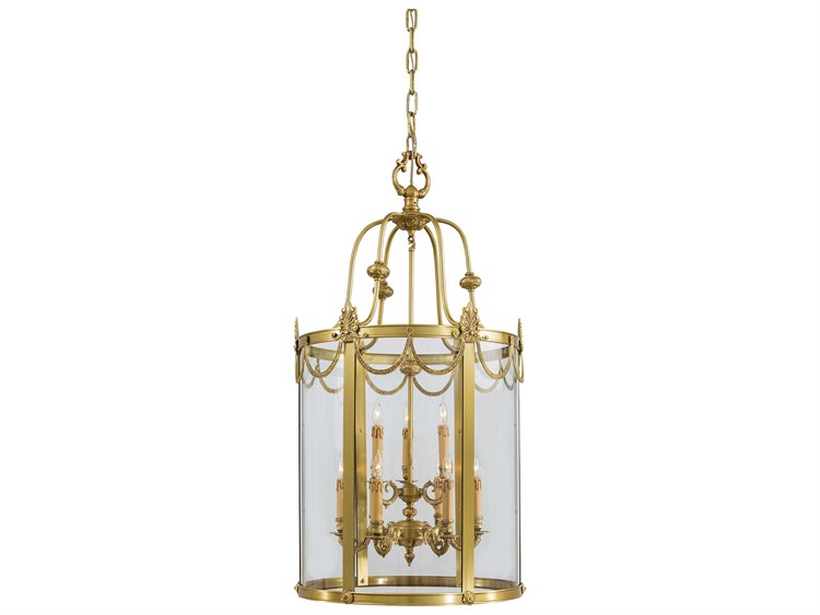 Metropolitan 9-Light Dore Gold Glass Pendant
