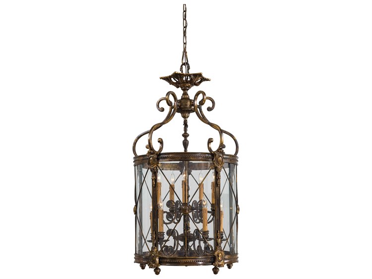 Metropolitan 10-Light Bronze Oxide Glass Pendant