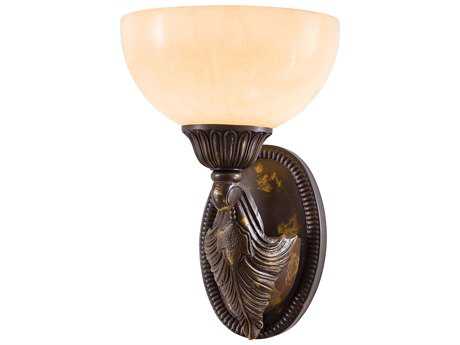 Metropolitan Antique Oxidized Bronze Glass Wall Sconce