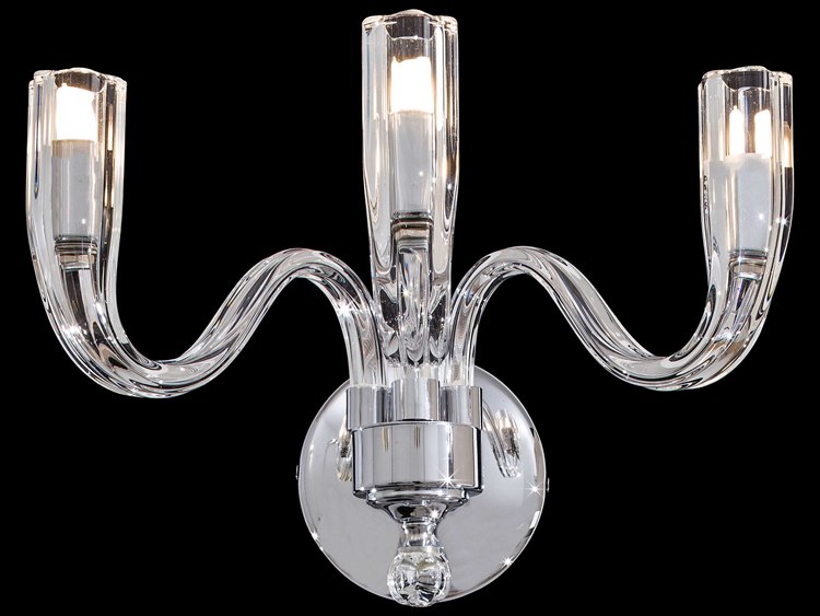 Metropolitan Chrome With Clear Glass Wall Sconce