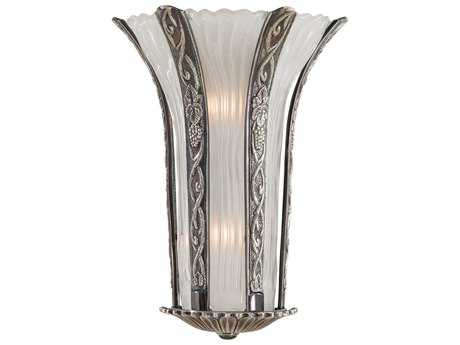 Metropolitan Platinum Gray Glass Wall Sconce