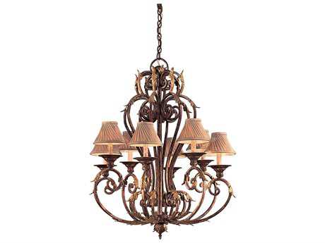 Metropolitan Zaragoza 8-Light Golden Bronze Candelabra Chandelier