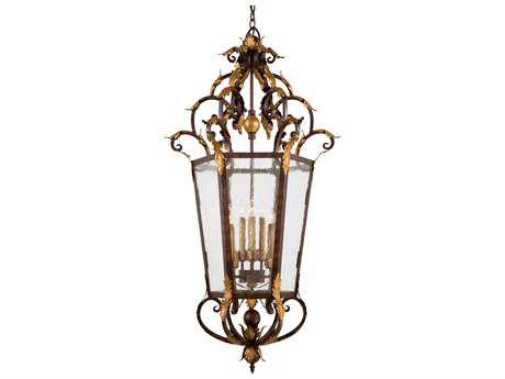 Metropolitan Zaragoza 8-Light Golden Bronze Glass Pendant