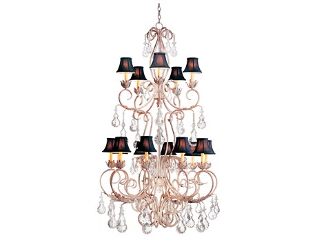 Meyda Alexandria 15-Light Spanish Gold Crystal Candelabra Tiered Chandelier