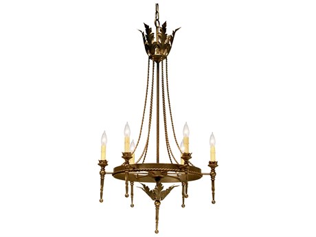 Meyda Amaury 6-Light Gold Candelabra Chandelier