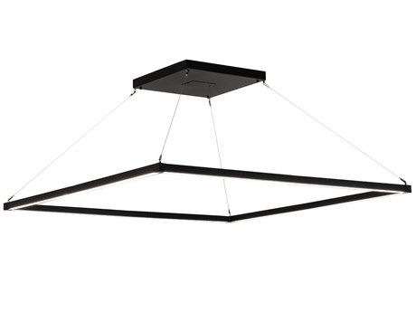 Meyda Anillo Strip Flat Black White LED Pendant