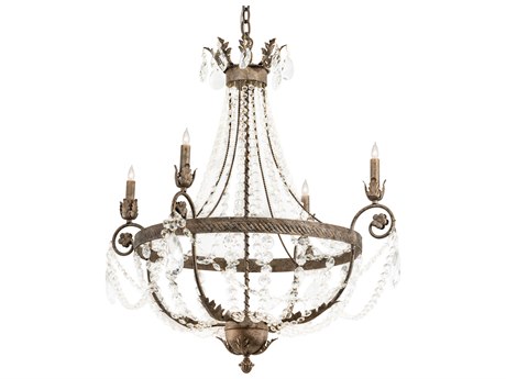 Meyda Antonia 4-Light Corinth Black Crystal Candelabra Chandelier