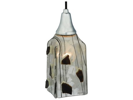 Meyda Metro Fusion 1-Light Gray Geometric Mini Pendant